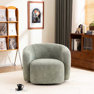 Mid-Century Modern Accent Chair, Soft Padded Single Sofa