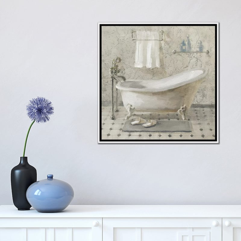 iCanvas "Victorian Bath III Neutral" by Danhui Nai Framed