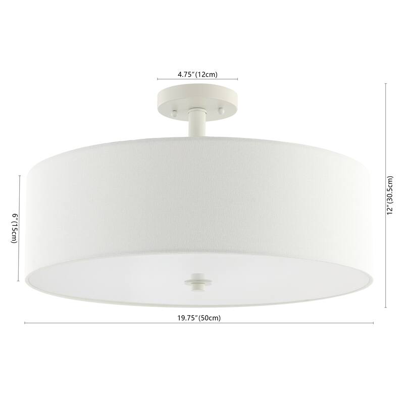 SAFAVIEH Lighting Carole Flush Mount - 20" W x 20" D x 12" H - 20Wx20Dx12H
