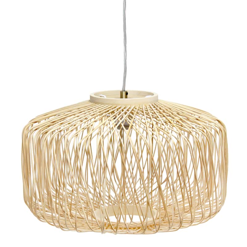 60 in. 1 Light Natural Round Pendant