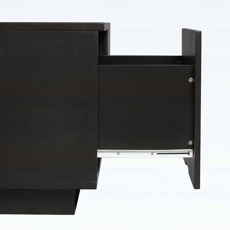 Square Coffee Table with 4 Spacious Drawers,Ideal for Modern and Traditional Living Rooms