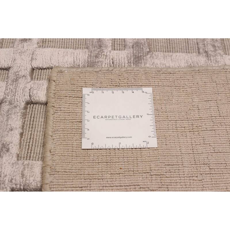 ECARPETGALLERY Hand Loomed Kashkuli Gabbeh Taupe Wool Rug - 5'4 x 7'7