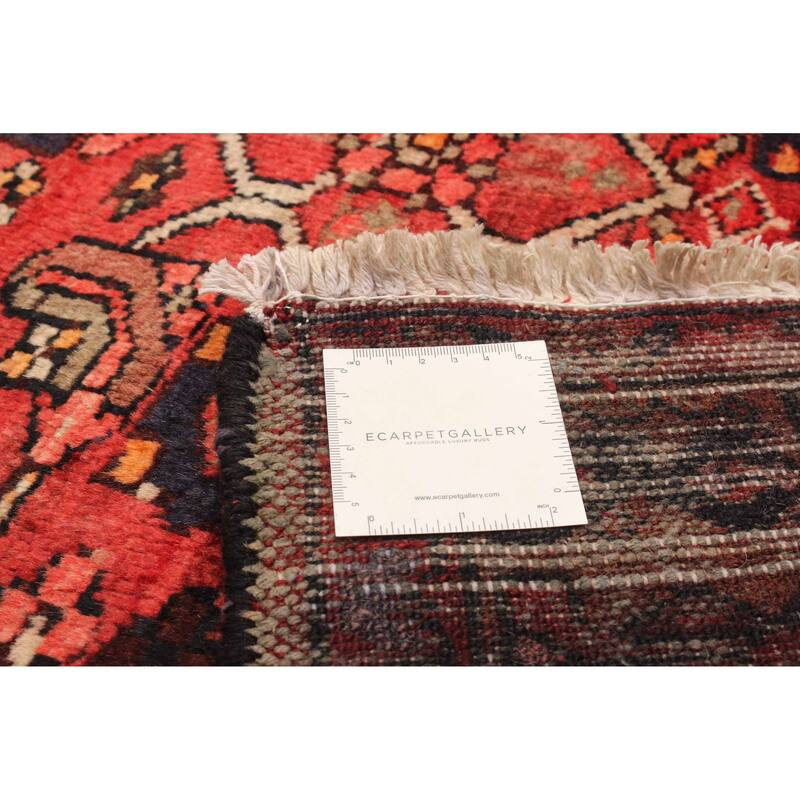 ECARPETGALLERY Hand-knotted Andelz Red Wool Rug - 3'5 x 9'7