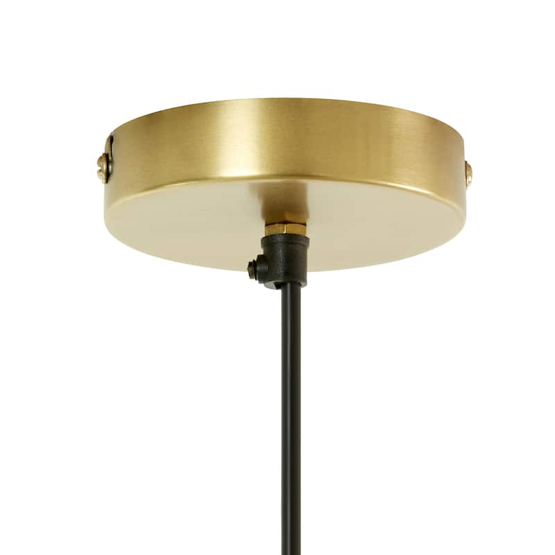 River of Goods Gold Metal Mesh Cylinder 12-Inch Pendant Light with Adjustable Hanging Cord - 12'' x 12'' x 80''