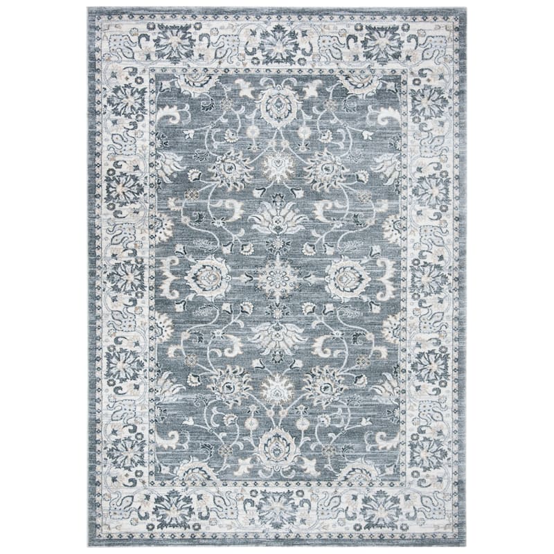 SAFAVIEH Isabella Hazbie Traditional Floral Oriental Area Rug - Grey/Cream - 5' 3" x 7' 6"
