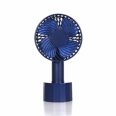 Soleus Air 4" Rechargeable Handheld Fan with Adjustable Lanyard and Mounting Base