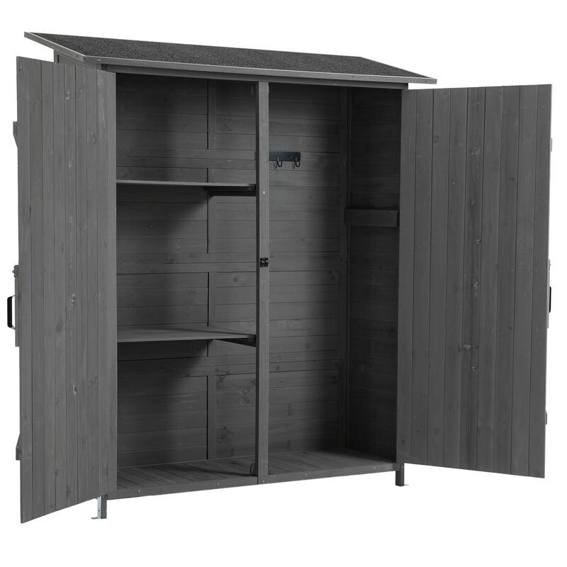 56"L x 19.5"W x 64"H Outdoor Storage Shed