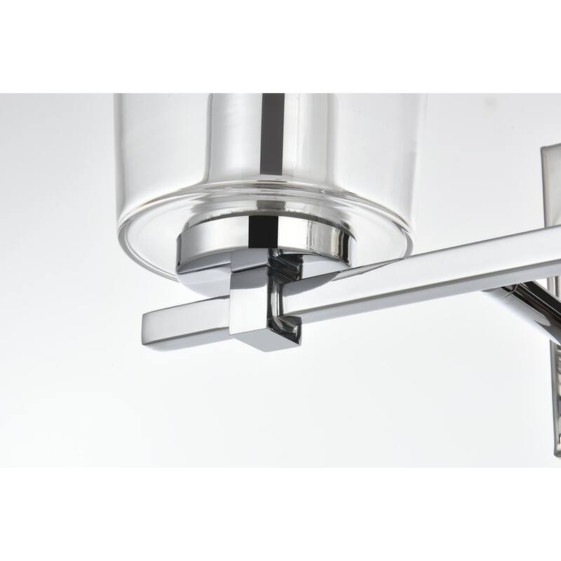 Kelly 1 Light Black and Clear Bath Sconce