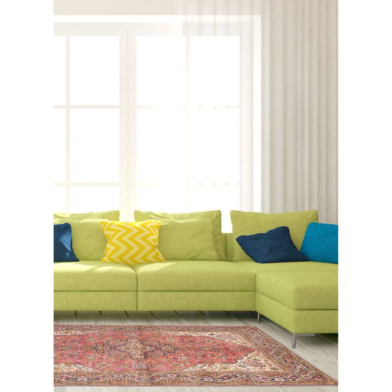 ECARPETGALLERY Hand-knotted Kayseri Red Wool Rug - 6'4 x 9'2