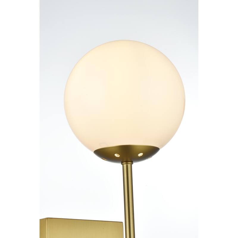 Nina 1 Light White Glass Wall Sconce