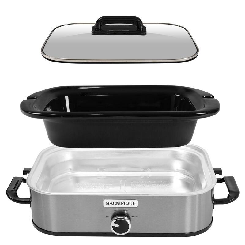 Magnifique 4-Quart Slow Cooker with Casserole Manual Warm Setting