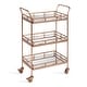 preview thumbnail 12 of 31, Kate and Laurel Ketia Metal and Glass 3-tiered Tray Bar Cart Rose Gold - Assembly Required