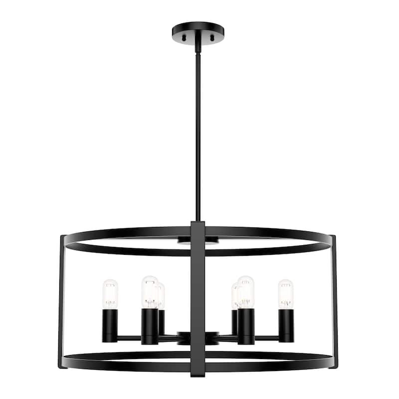 Hunter Astwood 26" 6 Light Chandelier, Dining Room, Kitchen, Cage - Art-Deco, Transitional, Contemporary