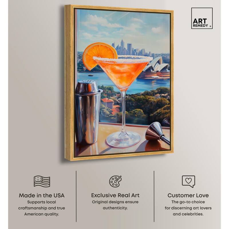 Classy Drink in Australia Canvas by Art Remedy