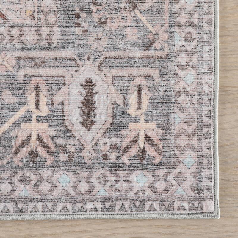 Nuloom Sereia Medallion Traditional Washable Area Rug