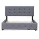 preview thumbnail 4 of 12, Queen Size Murphy Bed Wall Bed w/ Drawer & a set of Sockets & USB Ports, Pulley Structure Design for Kids Teens Adults,Dark Gray