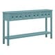 preview thumbnail 18 of 39, Merax 60" Long Console Table with Different Size Drawers and Bottom Shelf Turquoise Green