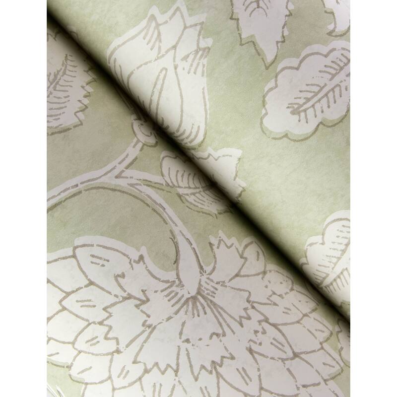 Chesapeake Vadouvan Sage Jacobean Trail Wallpaper