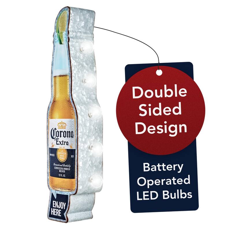 Metal Corona Extra LED Marquee Wall Sign - 25.12" x 5.75" x 4"