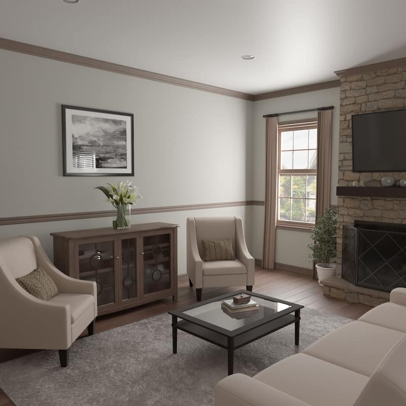 WM297: 11/16-in D x 3-in W x 96-in L Americraft Solid Hardwood Stain Grade Chair Rail Moulding