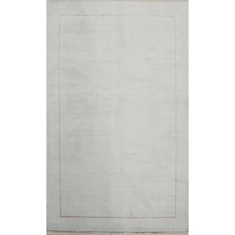Machine Made Oriental Polyester Carpet Modern Modern Greys & Charcoal Modern Area Rug - 7' 5'' X 5' 2''