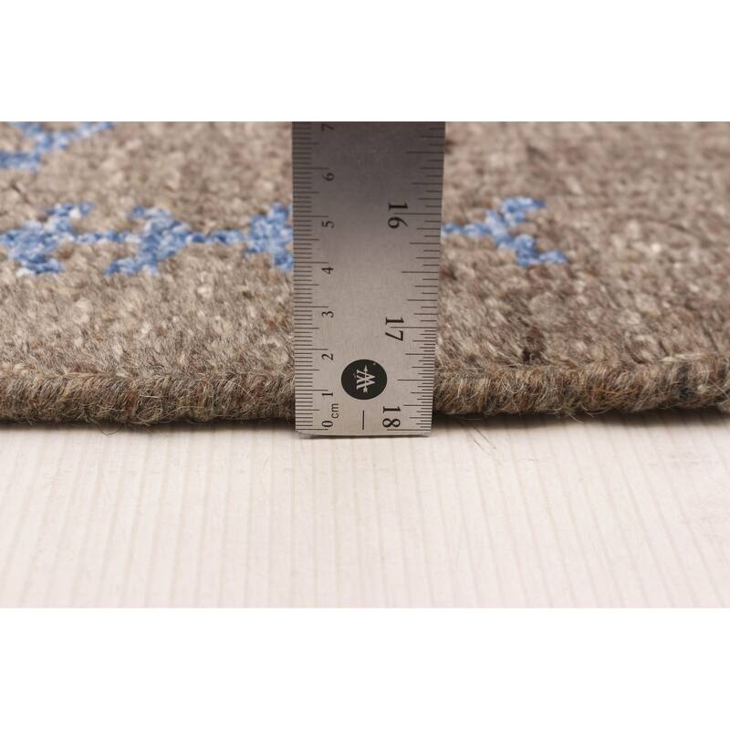 ECARPETGALLERY Hand-knotted Tangier Brown Silk, Wool Rug - 5'2 x 7'9