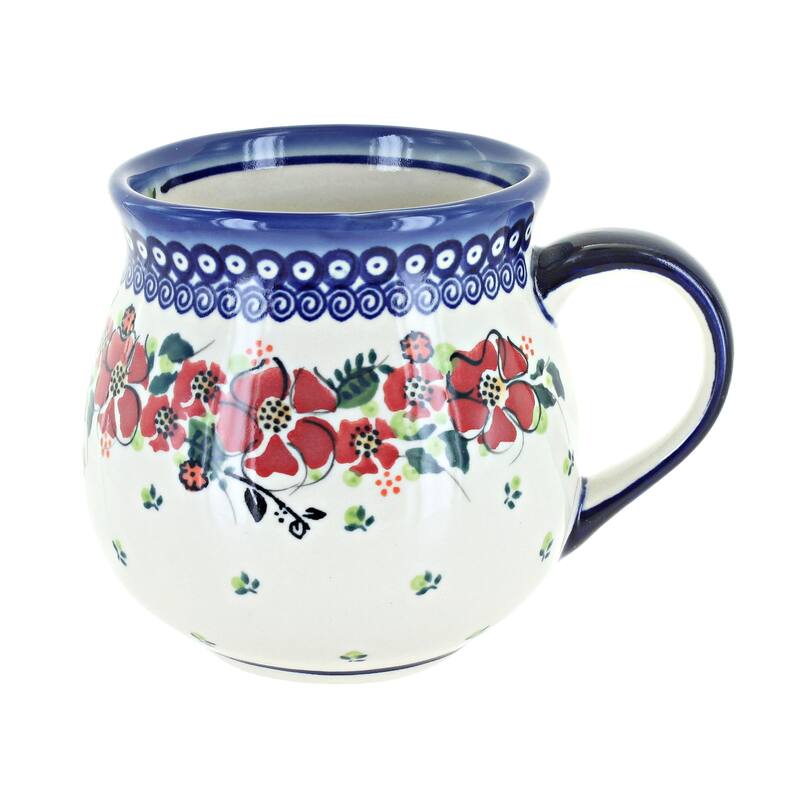 Blue Rose Polish Pottery K04D Galia Large Bubble Mug