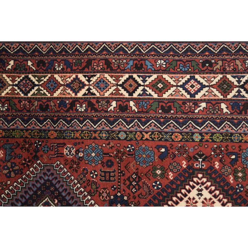 Hand Knotted Oriental 100% Wool Carpet Traditional Tribal Oranges & Rust Yalameh Area Rug - 13' 1'' X 10' 0''