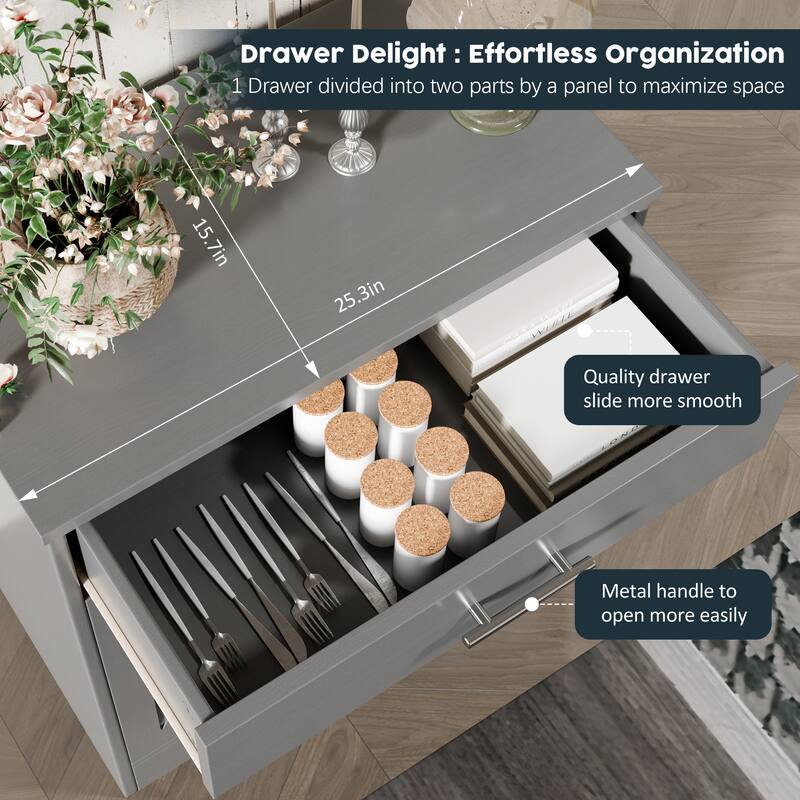 Futzca Sideboard Buffet Cabinet, Kitchen Storage Cabinet