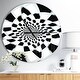 preview thumbnail 8 of 7, Designart 'Abstract Spiral Fractal Design' Oversized Modern Wall CLock 23 in. wide x 23 in. high