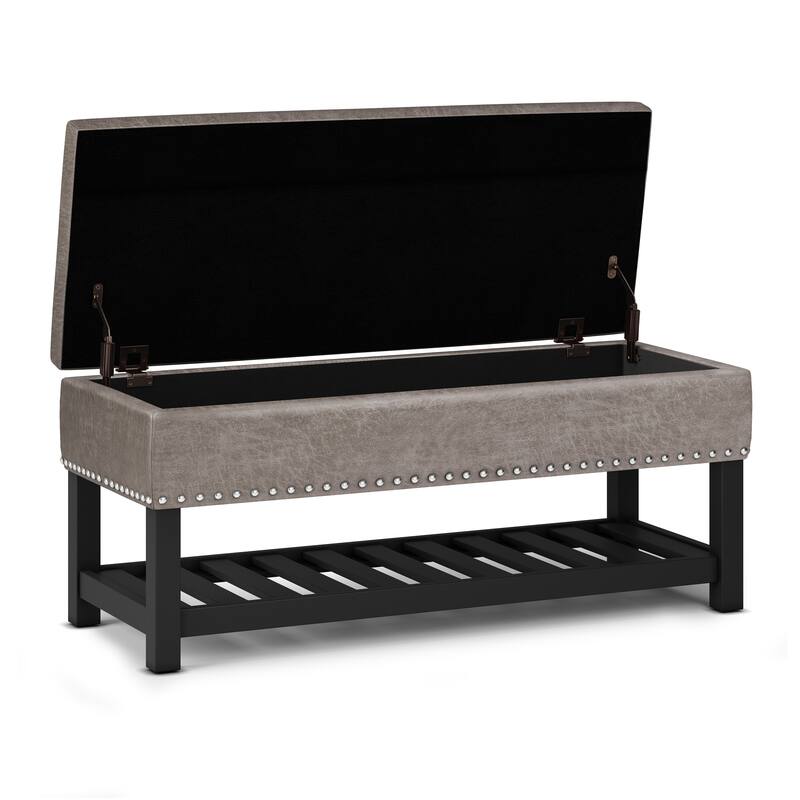 WYNDENHALL Riley 43 inch Wide Rectangle Ottoman Bench - 43 W x 17 D x 19 H