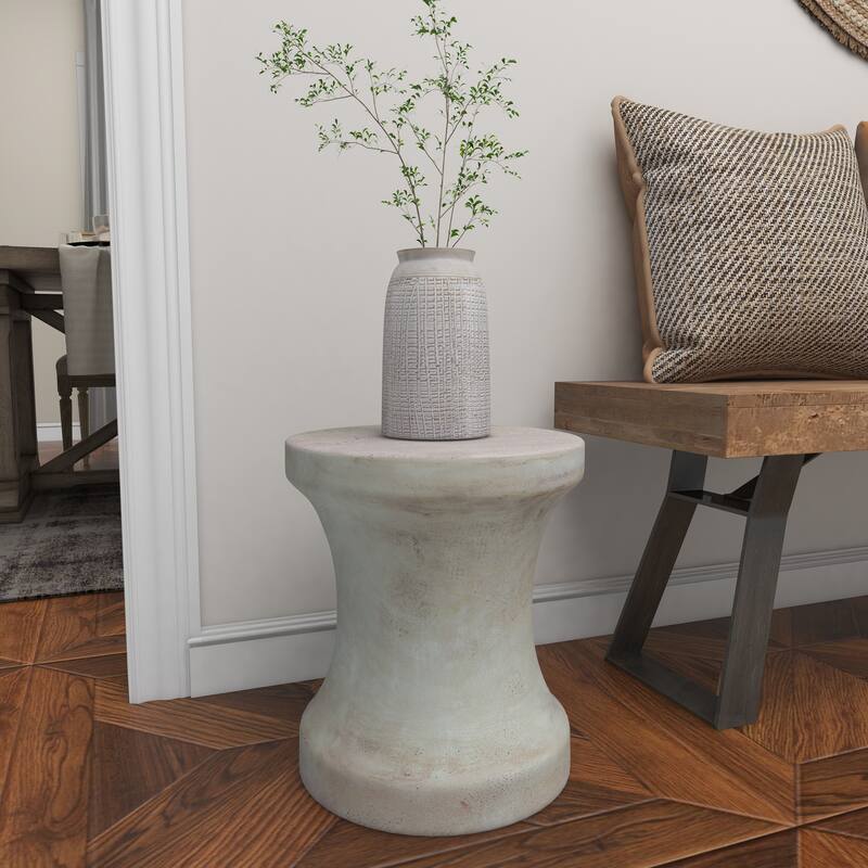 Contemporary Fiberclay Stool - 14 x 14 x 16