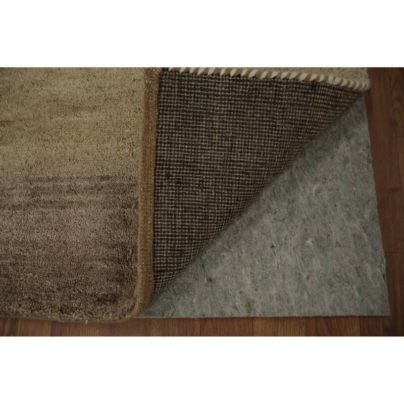 Hand Knotted Oriental 100% Wool Carpet Tribal Contemporary Beige & Ivories Gabbeh Area Rug - 6' 0'' X 4' 2''