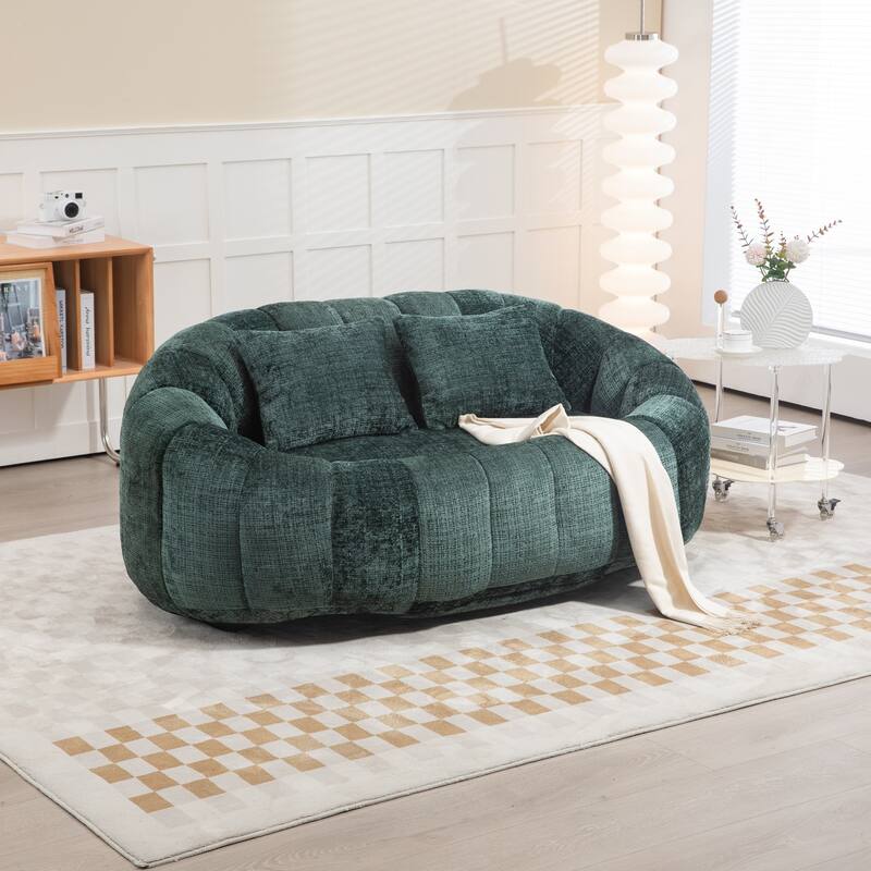 Bean Bag Sofa Lazy Sofa Durable Comfort Lounger Bean Bag Chair Couch - Emerald