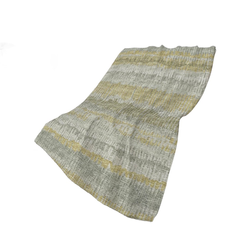 HomeRoots 50" X 70" Sage And Gold Abstract Polyester Woven Plush Throw Blanket
