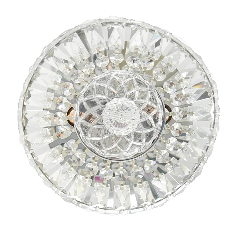 Stefania 2 Light Bowl Flush Mount With Chrome Finish