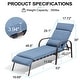 preview thumbnail 17 of 25, Patio Adjustable Chaise Lounge Chair with Cushion and Pillow for Outdoor & Indoor