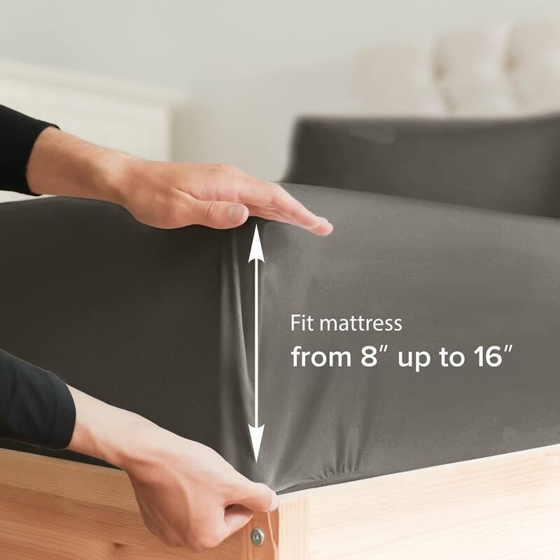 CGK Linens Brushed Microfiber Soft Wrinkle free 4 Piece Bed Sheet Set