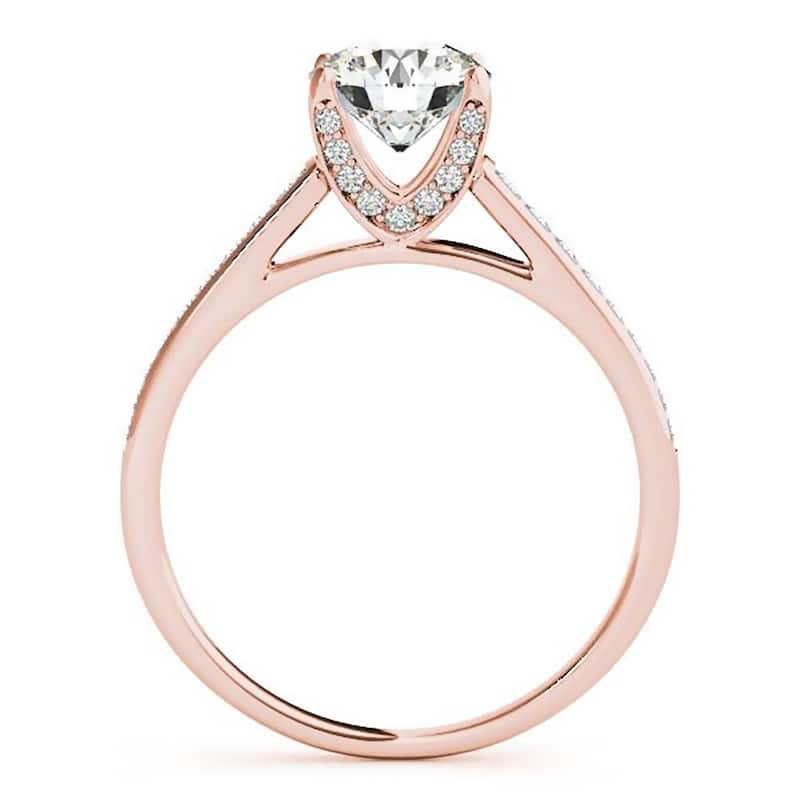 Auriya 14k Gold 1 4/5ctw Round Moissanite Engagement Ring