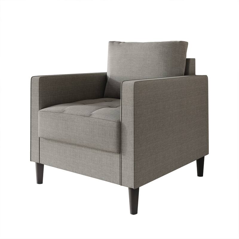 CraftPorch Contemporary Minimalist Linen Upholstered Arm Chair
