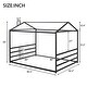 preview thumbnail 13 of 14, Gold Queen Size Metal House Shape Platform Bed,Solid Construction