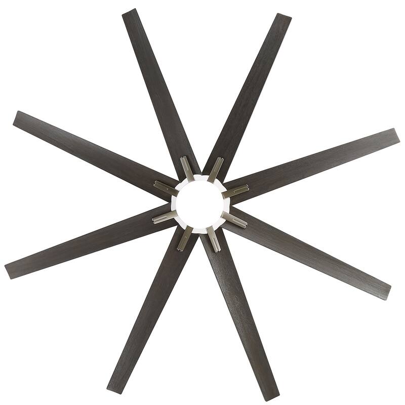76" Smart Soild Wood Smart Ceiling Fan with Lights and Remote Phone Control Farmhouse - Large Size/76 Inch