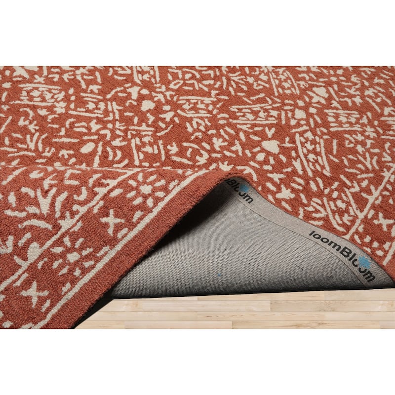 Multi Size 5'x8' Sage Wool Hand Hooked Transitional Rug with All Over