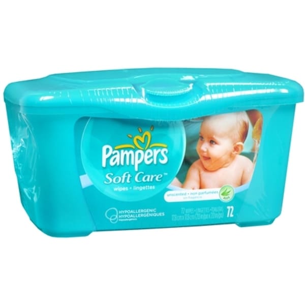 Pampers Natural Aloe Unscented Wipes 72 Each