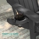 preview thumbnail 13 of 54, Bonosuki 2-Piece Folding Adirondack Chairs with Retractable Ottoman, Fire Pit Patio Chair with Cup Holder