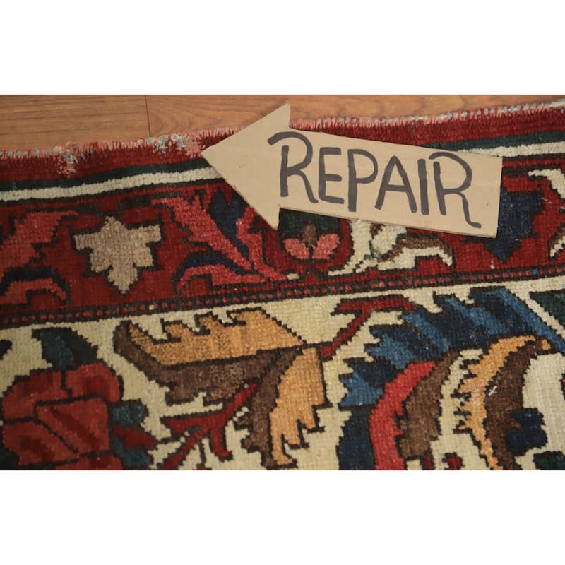 Hand Knotted Oriental 100% Wool Carpet Traditional Geometric Red Bakhtiari Area Rug - 16' 6'' X 10' 9''