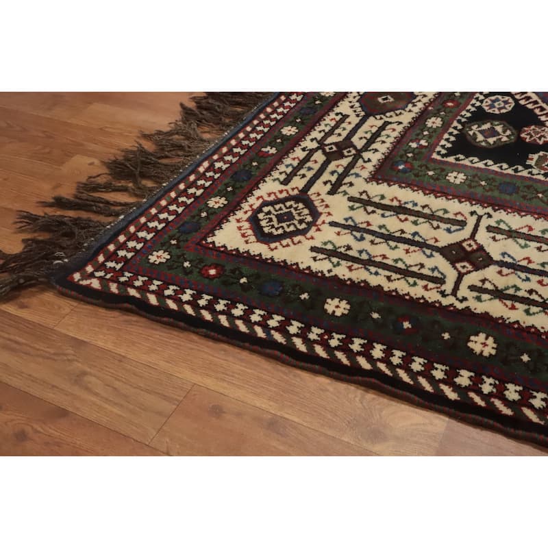 Hand Knotted Oriental 100% Wool Carpet Traditional Geometric Red Shiraz Area Rug - 10' 2'' X 6' 10''