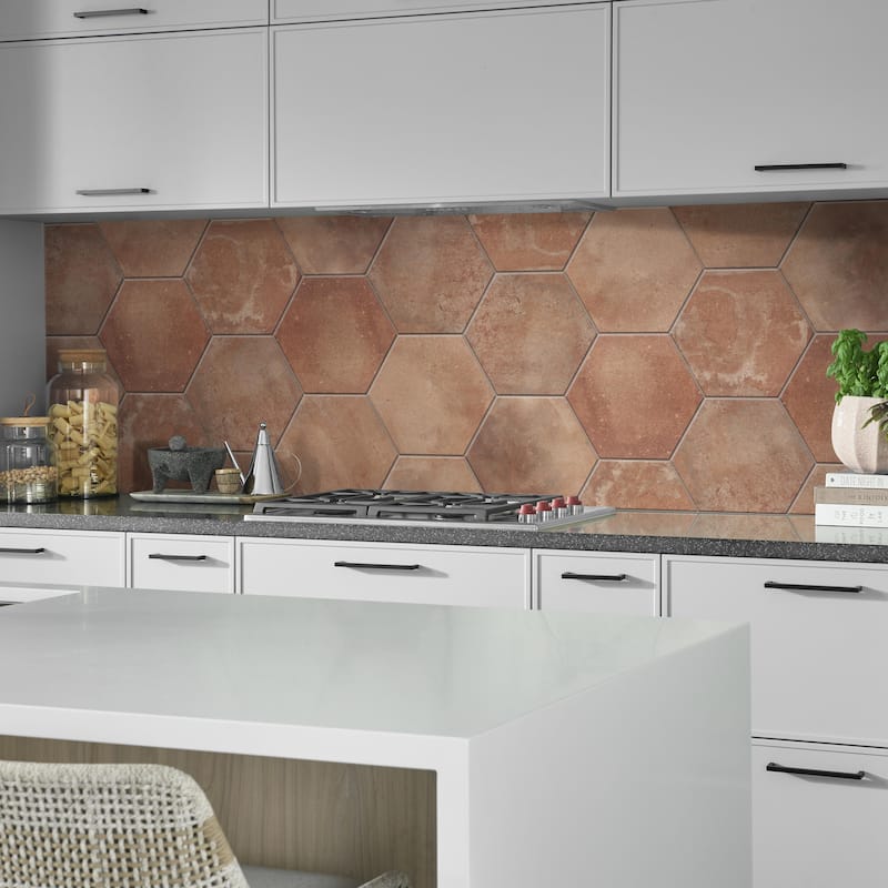 Merola Tile Americana Boston Hex North 14-1/8" x 16-1/4" Porcelain Floor and Wall Tile