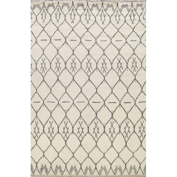slide 1 of 18, Trellis Vegetable Dye Moroccan Berber Oriental Area Rug Wool Handmade - 8'3" x 10'2"