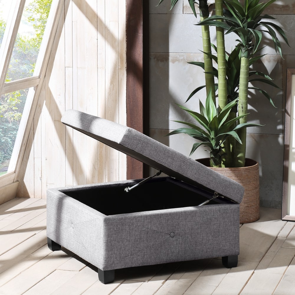 Madison Park Lucas Soft Close Storage Ottoman